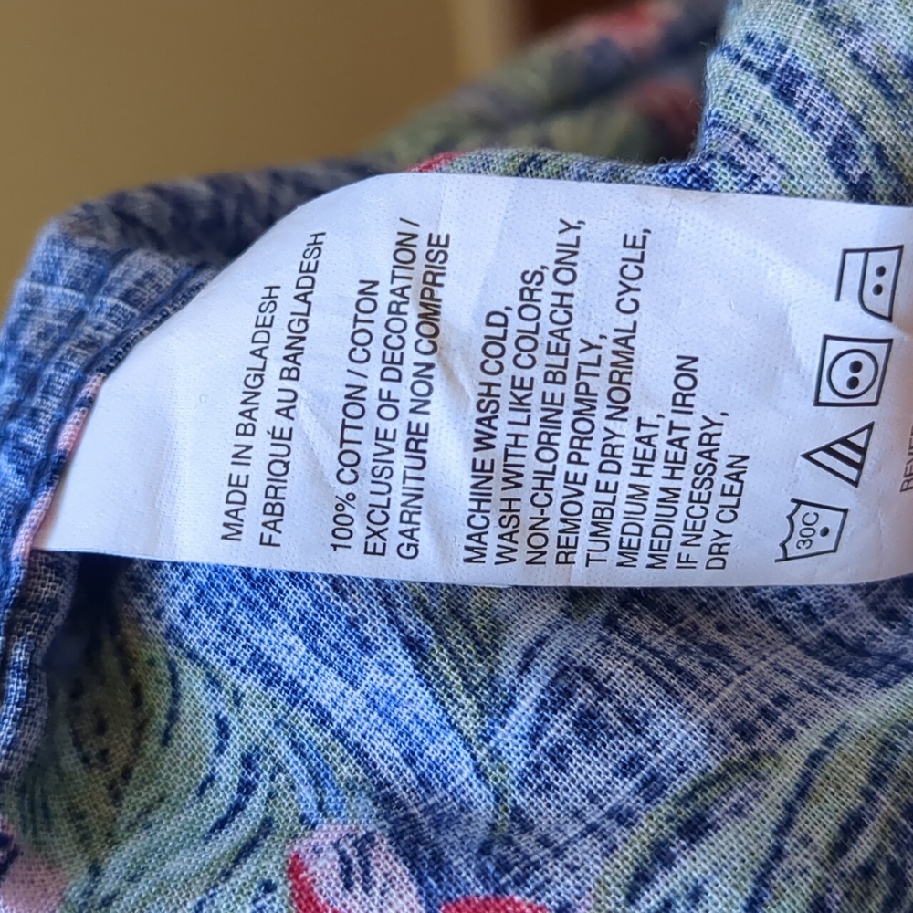 NWT IZOD SALTWATER Men's XL Blue Tropical Short Sleeve Shirt - Picture 11 of 11
